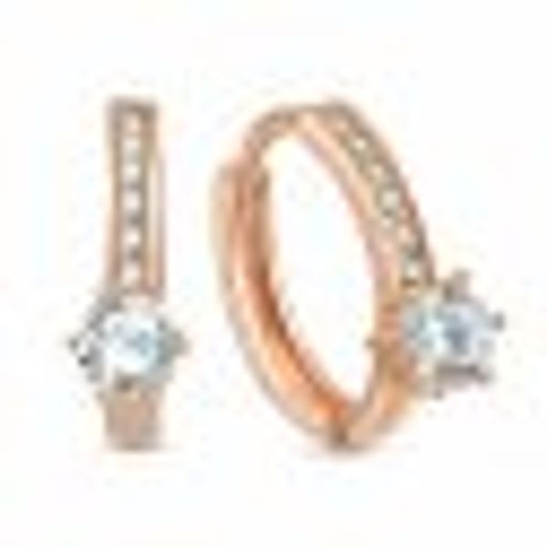 Creolen 925/- Sterling Silber rosévergoldet Solitär günstig online kaufen