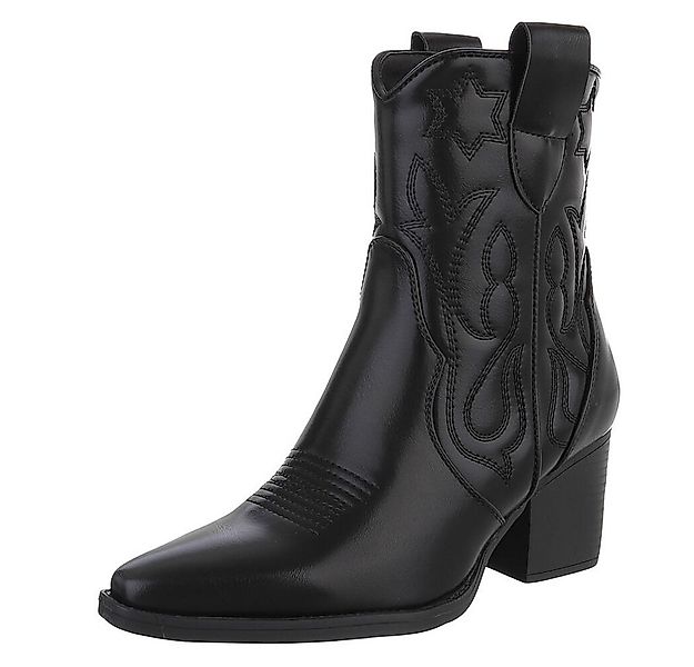 Ital-Design Elegante Westernboots für Damen mit Stickerei und Komfort Weste günstig online kaufen