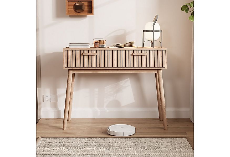 FUROKOY Schminktisch Frisiertisch mit 2 Schubladen Kosmetiktisch Natürliche günstig online kaufen