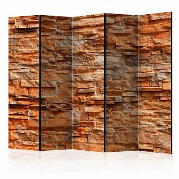 artgeist Paravent Orange Stone II [Room Dividers] orange-kombi Gr. 225 x 17 günstig online kaufen
