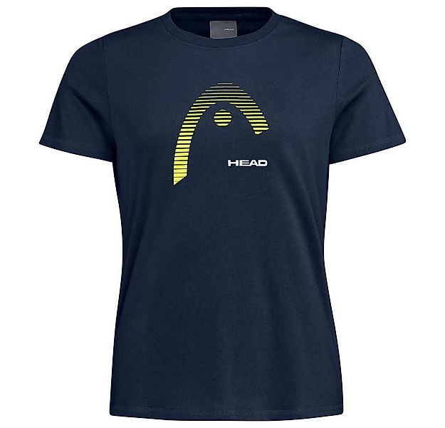 Head Tennisshirt Club 22 Lara (Baumwollmix) dunkelblau/gelb Damen günstig online kaufen