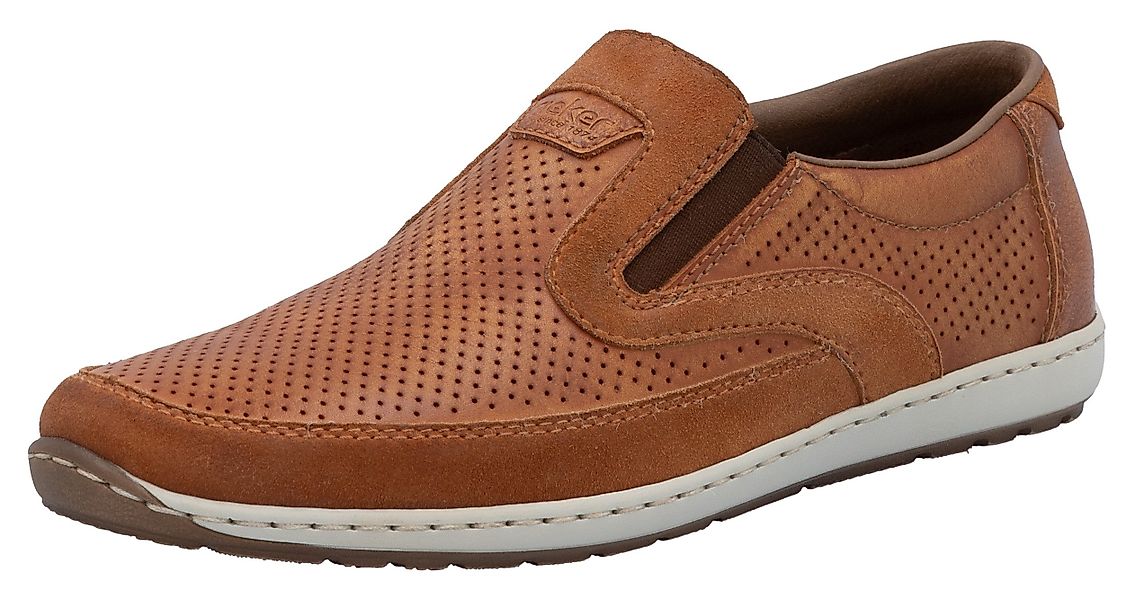 Rieker Slipper, Loafer, Schlupfschuh, seitliche Stretcheinsätze günstig online kaufen