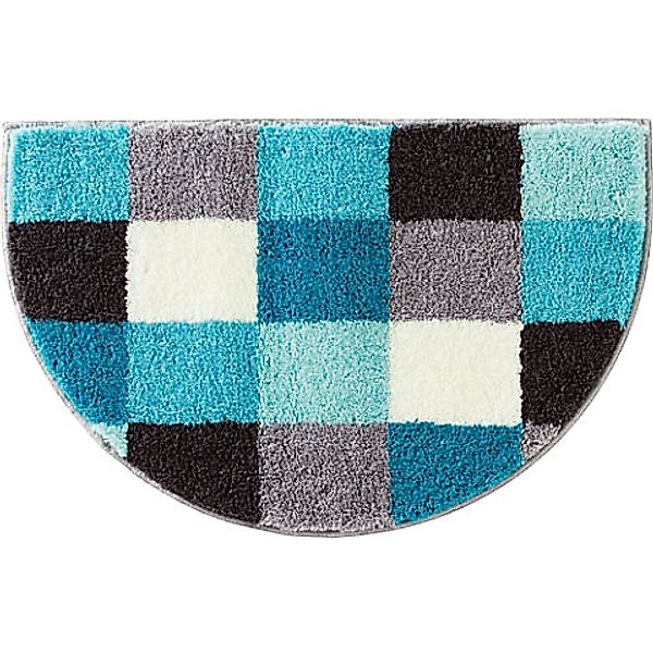 Erwin Müller Duschmatte Duschvorlage "Kreta" halbrund, Höhe 20 mm, Karo günstig online kaufen