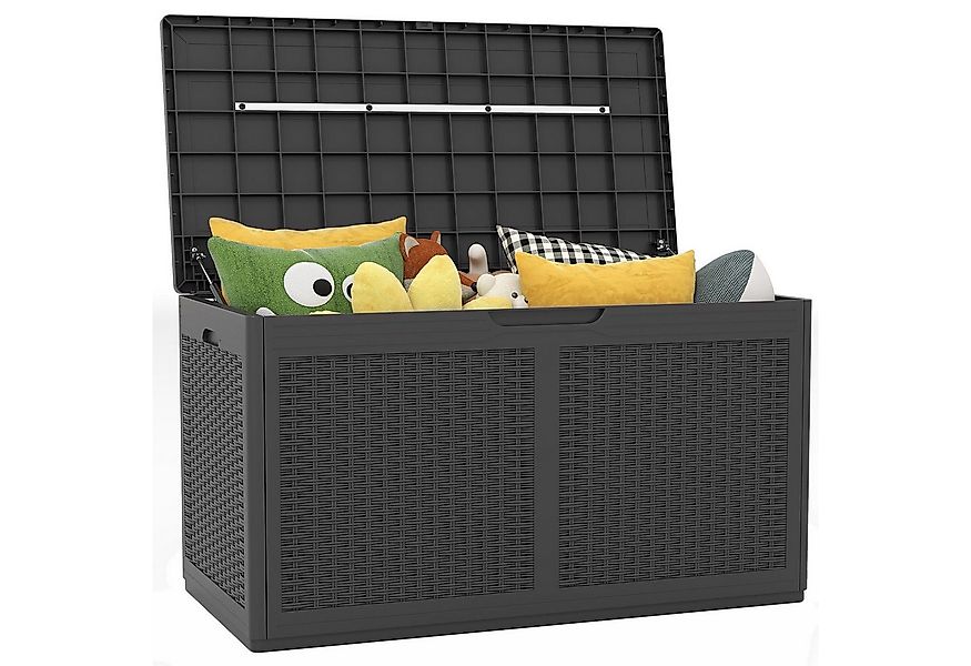 KOMFOTTEU Auflagenbox, Gartentruhe Gartenbox mit Rollen, wasserdicht günstig online kaufen