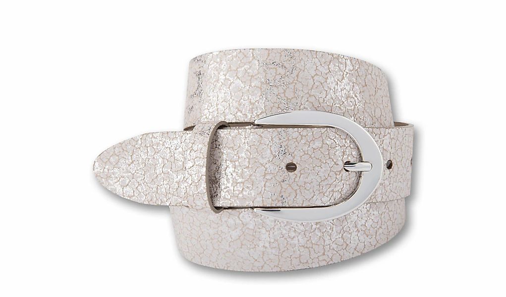 BERND GÖTZ Ledergürtel "Ledergürtel mit Metallicprint und Glanzeffekten" günstig online kaufen