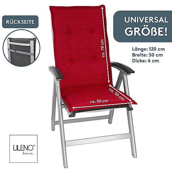 LILENO HOME Hochlehnerauflage Gartenstuhl Auflage, bequeme günstig online kaufen
