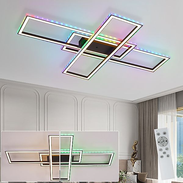 Nettlife LED Deckenleuchte Schlafzimmer RGB Dimmbar günstig online kaufen