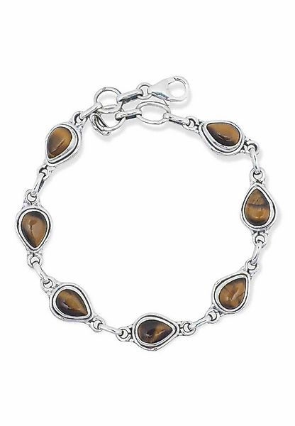 mantraroma Silberarmband SARALA Tropfen aus 925 Silber mit Tigerauge (Armsc günstig online kaufen