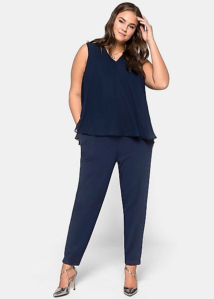 Sheego Jumpsuit Jumpsuit . Innenbeinlänge ca. 68 cm günstig online kaufen