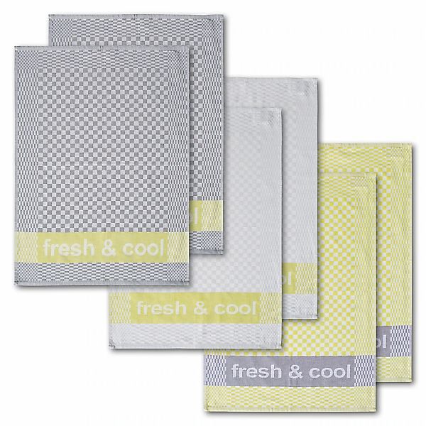 Dyckhoff Geschirrtuch "Fresh & Cool, Maße je Tuch ca. 50x70 cm" mit drei ve günstig online kaufen