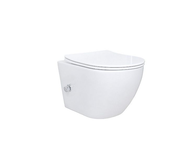 Aloni Tiefspül-WC Dusch Taharet Bidet-Funktion spülrandlos Armatur & Softcl günstig online kaufen