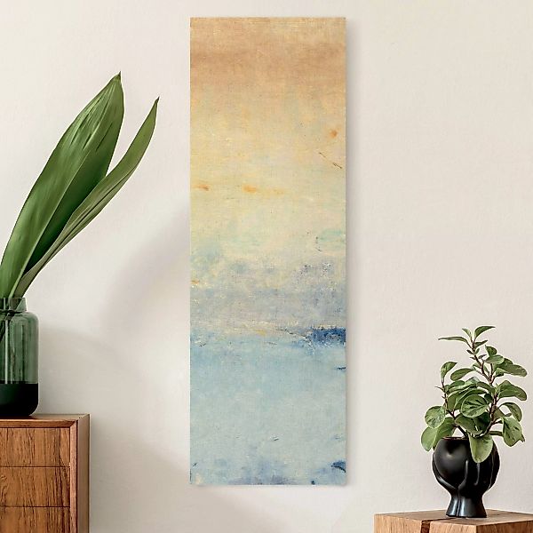 Leinwandbild auf Canvas Natural Ins Meer fließende Sonne günstig online kaufen