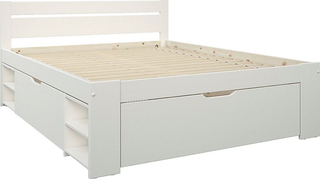 OTTO home Massivholzbett "HANNES " mit Schubladen und Regalen, Nachtschrank günstig online kaufen