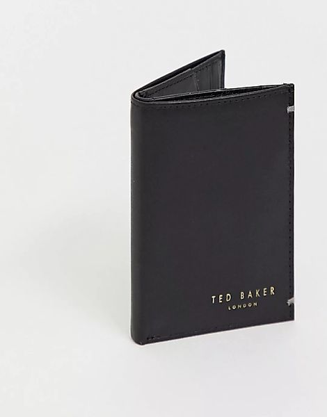 Ted Baker – Zacks – Aufklappbare Geldbörse aus Leder-Schwarz günstig online kaufen
