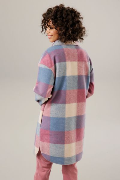 Aniston CASUAL Fleecejacke im Karo-Dessin günstig online kaufen