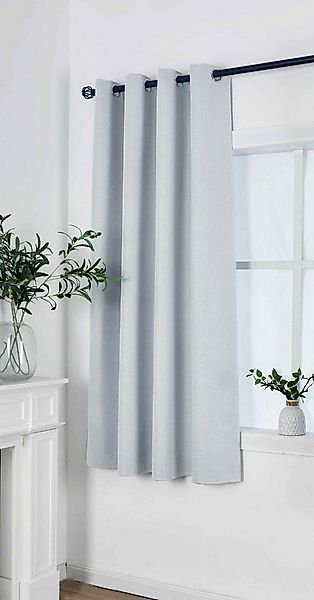 Gardinenbox Verdunkelungsvorhang (1 St), Ösen, verdunkelnd, Leinenbindung, günstig online kaufen