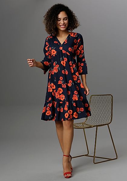 Aniston CASUAL Tunikakleid, mit Klatschmohn-Blumen bedruckt günstig online kaufen