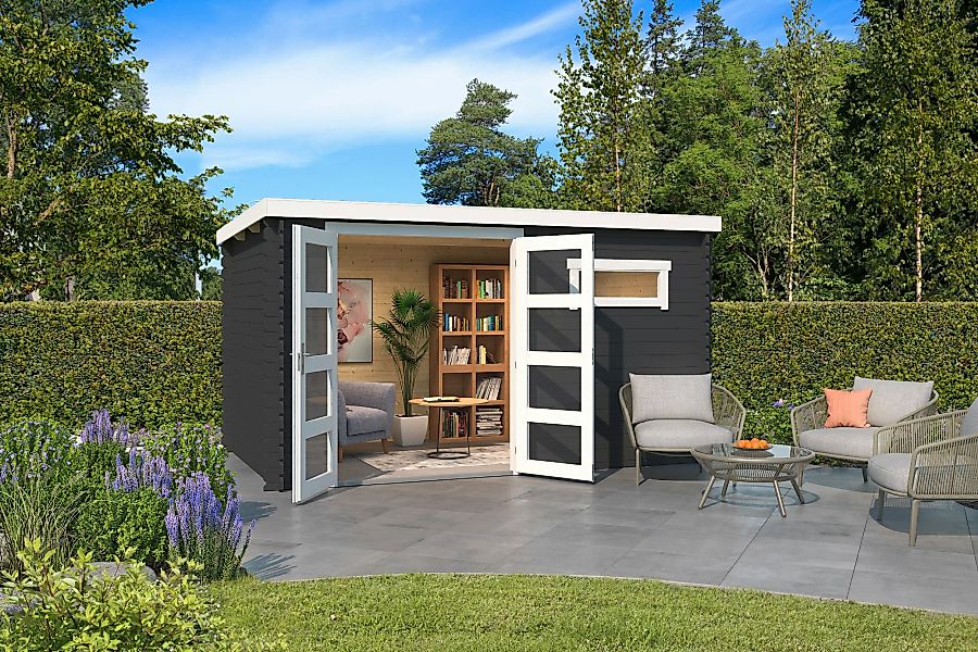 LASITA MAJA Gartenhaus "Augusta", Blochbohlenhaus 28mm, Fundamentmass 3800x günstig online kaufen
