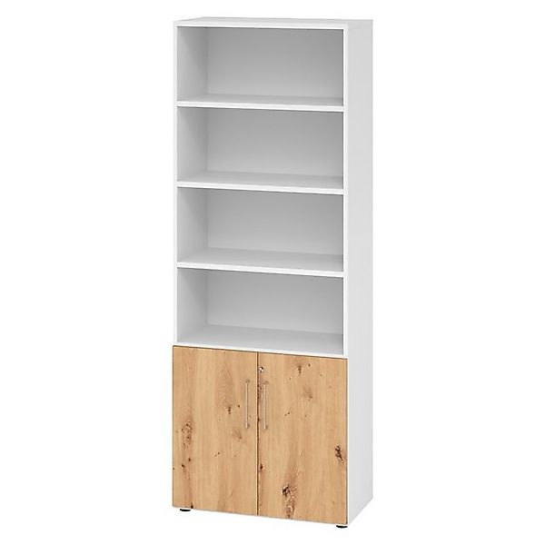 bümö Aktenschrank smart Kombischrank - 2 plus 4 Ordnerhöhen Dekor: Weiß/Ast günstig online kaufen