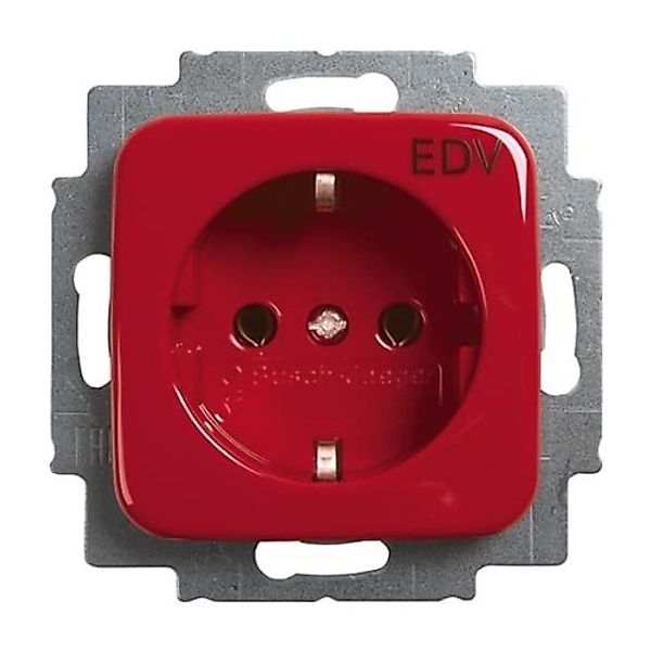 Busch-Jaeger SCHUKO Steckdosen-Einsatz rot RAL3020 20 EUC/DV-217-101 - 2CKA günstig online kaufen