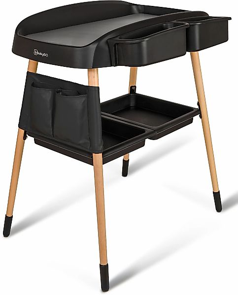 BabyGo Wickeltisch "ChangeMe, schwarz" bis 11 kg Made in Europe 62 cm günstig online kaufen