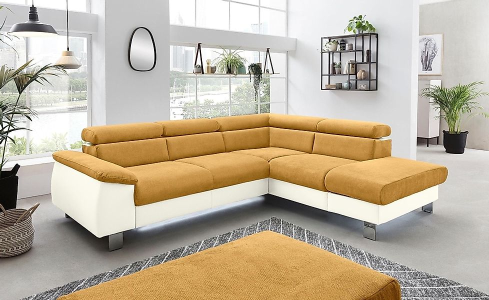COTTA Polstergarnitur "Komaris L-Form", (Set), Set bestehend aus: Ecksofa m günstig online kaufen