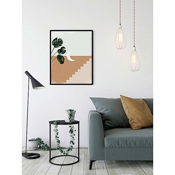 Komar Poster Silence Crescent Moon Pflanzen B/L: ca. 50x70 cm günstig online kaufen