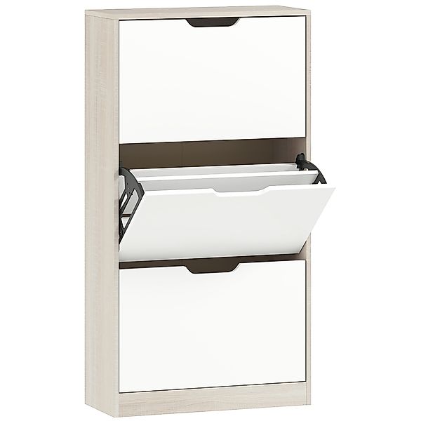 HOMCOM Schmaler Schuhschrank, 3 Klapptüren, Schuhschrank für Eingangsbereic günstig online kaufen