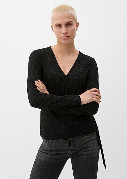 s.Oliver Langarmshirt T-Shirt Longsleeve in Wickeloptik günstig online kaufen