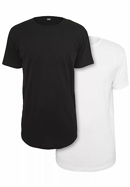 URBAN CLASSICS T-Shirt "Urban Classics Herren Pre-Pack Shaped Long Tee 2-Pa günstig online kaufen