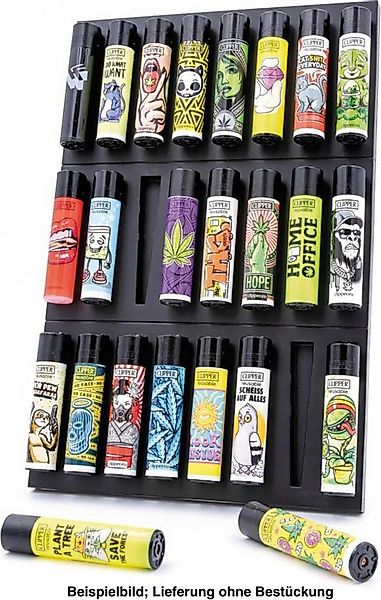 CLIPPER Vitrine Sammelboard für 8 oder 24 Clipper Feuerzeuge Aufsteller / W günstig online kaufen