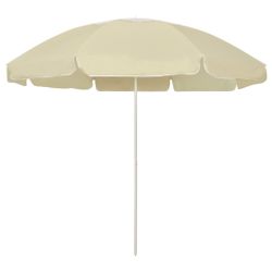 vidaXL Sonnensegel Strandschirm Sandgelb 240 cm, günstig online kaufen