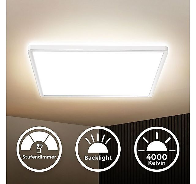 B.K.Licht Deckenleuchte LED Deckenlampe Backlight 4.000K 3.000lm - BKL1313, günstig online kaufen