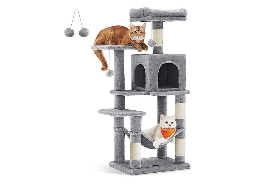 FEANDREA Kratzbaum, Katzenbaum, mit Hängematte und 1 Höhle, 112 cm, stabile günstig online kaufen