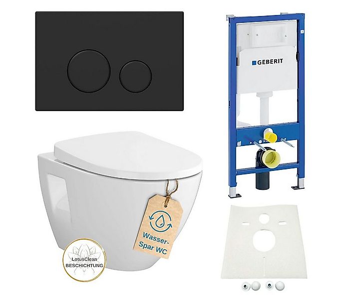 HGMBAD WC-Komplettset Geberit Spülkasten WC Betätigungsplatte schwarz, Wand günstig online kaufen