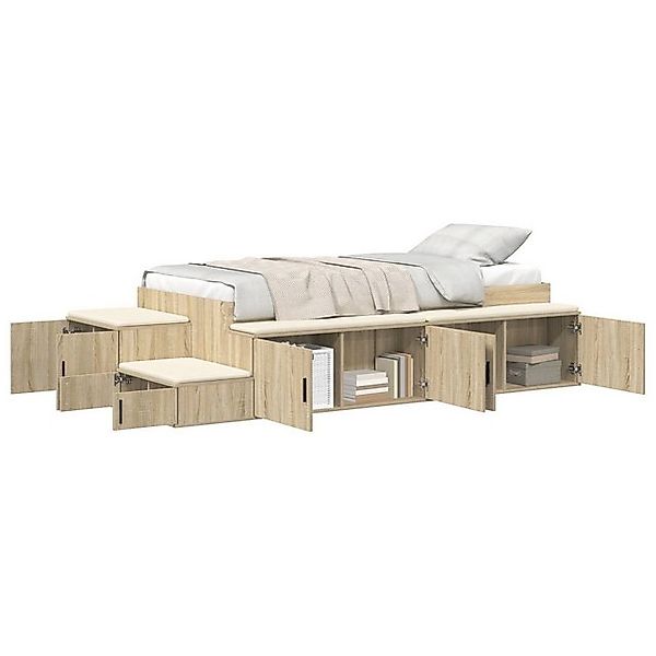 vidaXL Bett Bettgestell Sonoma Eiche 80x200 cm (1-tlg) günstig online kaufen