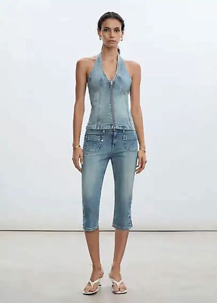 Neckholder-Top aus Denim günstig online kaufen