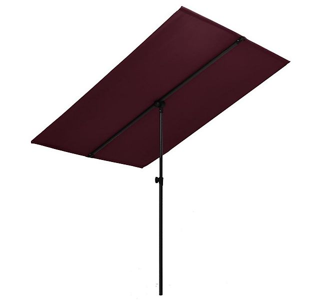 furnicato Sonnenschirm mit Aluminium-Mast 2x1,5 m Bordeauxrot, LxB: 150x200 günstig online kaufen