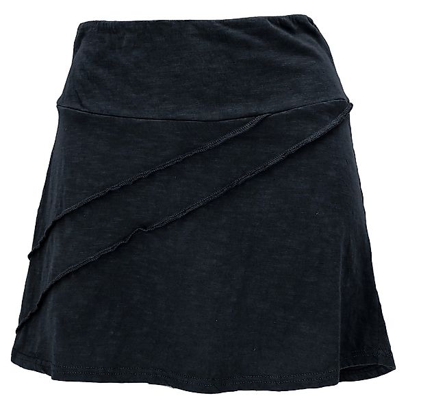 Guru-Shop Minirock Bequemer Minirock mit Overlock - schwarz alternative Bek günstig online kaufen