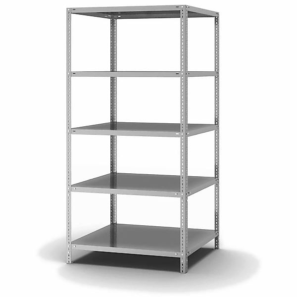 PROREGAL Edelstahlregal Schraubsystem HxBxT 200 x 100 x 80 cm 5 Ebenen Fach günstig online kaufen