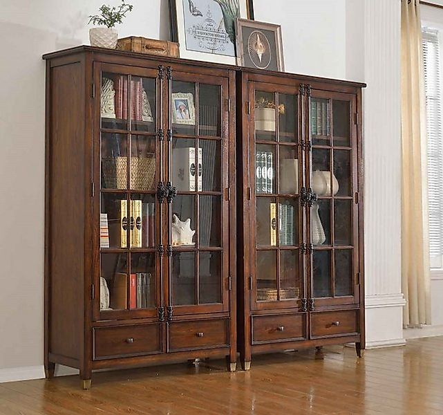 JVmoebel Vitrine Set 2x Kommoden Vitrinen Glas Schrank Glasschrank Vitrinen günstig online kaufen