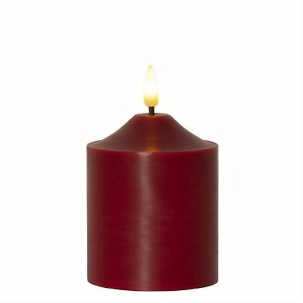 MARELIDA LED Kerze Flamme Echtwachs 3D Flamme H: 12cm rot günstig online kaufen