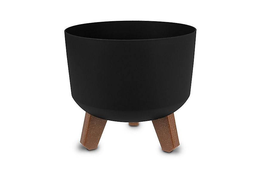 Spetebo Blumentopf auf Füßen (Artikel, 1 St., Pflanztopf in schwarz), mit W günstig online kaufen