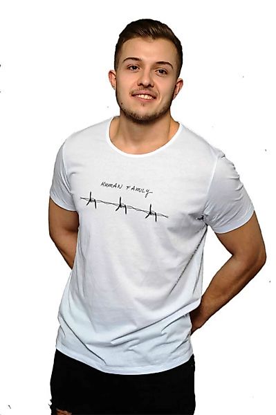 T-shirt Aus Bio-baumwolle Von Human Family Change Barbed günstig online kaufen