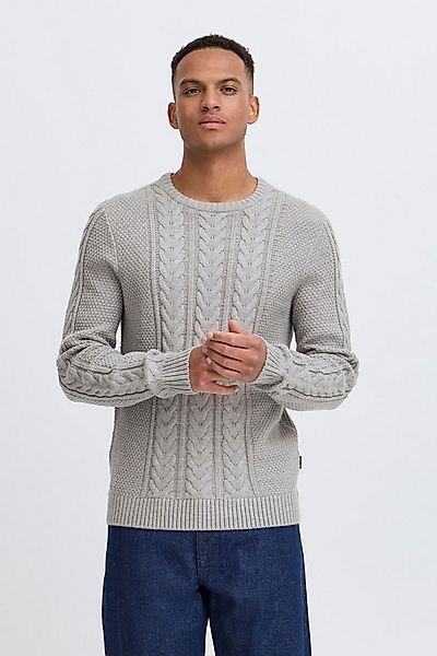 Blend Strickpullover BHBASIM Klassischer Grobstrickpullover mit Zopfmuster günstig online kaufen