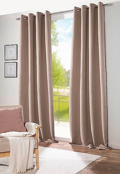 DecoHome24 Gardine Brillant (2 St), Ösen, blickdicht, blickdicht günstig online kaufen