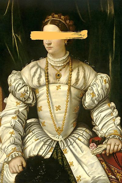 queence Acrylglasbild "Frau mit Farbklecks" Bilder von Frauen  Formen  Frau günstig online kaufen