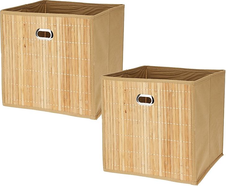Koopman Aufbewahrungsbox Schrankbox Aufbewahrung 31x31 cm Bambus 1/2/4 er S günstig online kaufen
