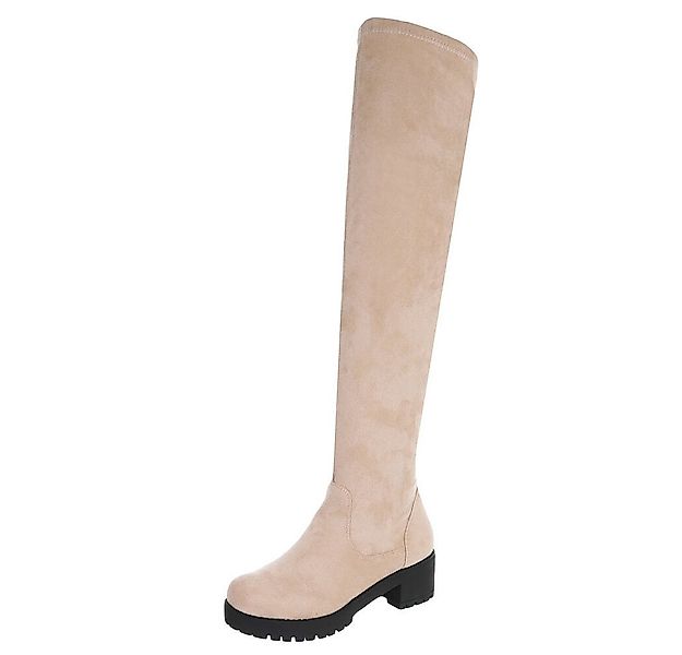 Ital-Design Elegante Overknee-Stiefel für Damen mit rutschfester Sohle Over günstig online kaufen