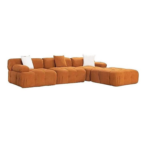 Xlmoebel Ecksofa Luxuriöses Ecksofa aus Holz und Textil für das Wohnzimmer, günstig online kaufen